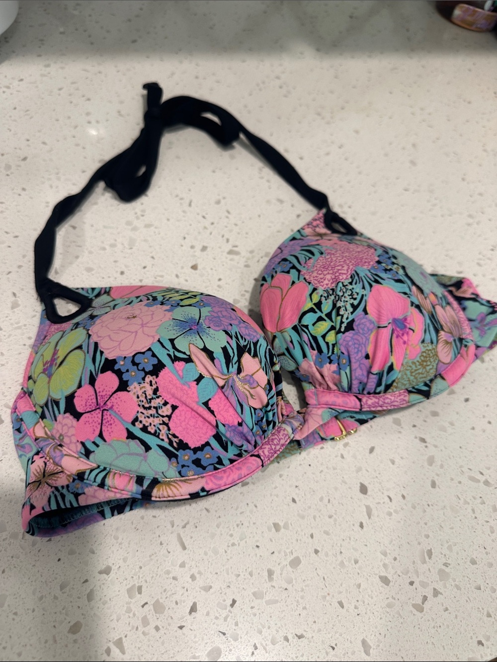 Victoria's Secret Floral Underwire Bikini Top - Pink Multi